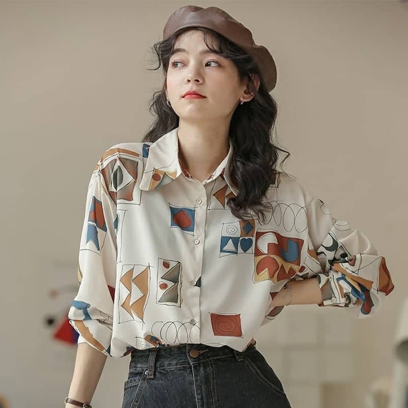 Áo sơ mi bigsize họa tiết
