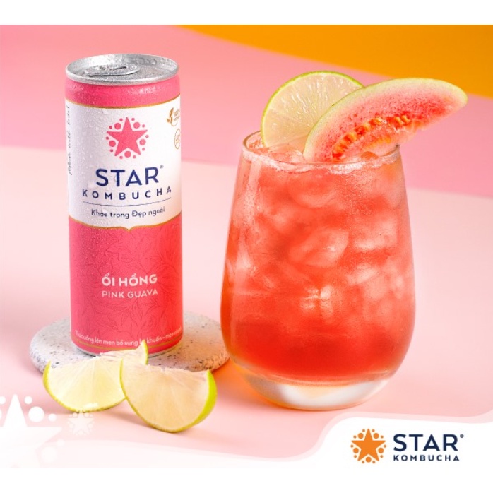 Trà lên men STAR KOMBUCHA - Thức uống lên men kombucha lon 250ml