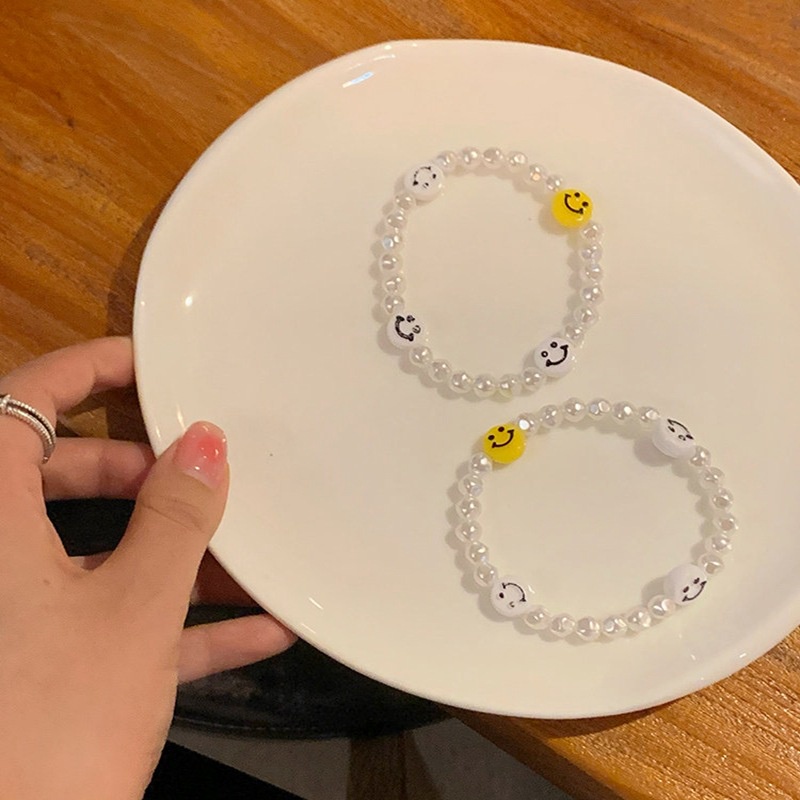 Set 2 Vòng Tay Chuỗi Hạt Mặt Cười Cho Cặp Đôi