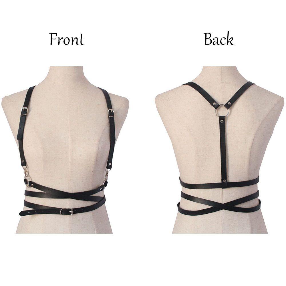 Rowans Dây Đeo Giả Da Phong Cách Goth Gợi Cảm