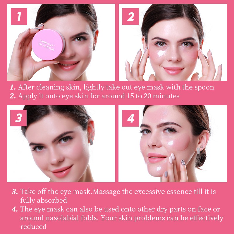 Mặt nạ mắt Vibrant Glamour Polypetide Collagen dưỡng ẩm chống lão hóa giảm quầng thâm làm săn chắc da (30 cặp) | BigBuy360 - bigbuy360.vn