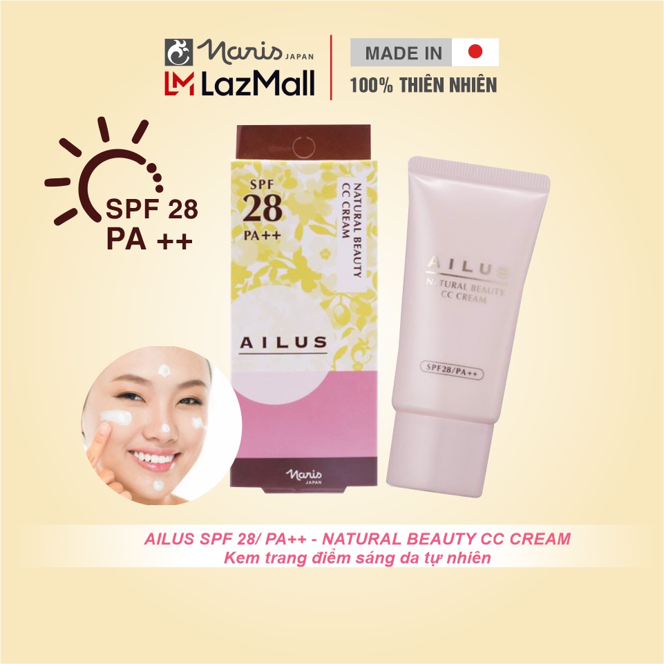 [Mã FMCGMALL giảm 8% đơn từ 250K] Set trang điểm 4: Son - Phấn má - Phấn nền - CC Naris Ailus 55g