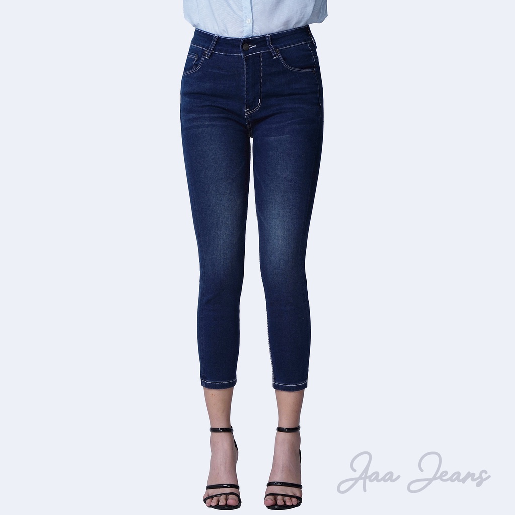 Quần Jean Nữ Lửng Aaa Jeans Skinny Lưng Cao Nhiều Màu