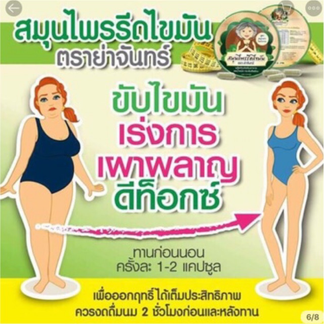 Viên Uống Detox Thải Độc và Giảm Cân Bà Già YA JAHN SLIMMING HERBS 10 viên/gói - Thái Lan