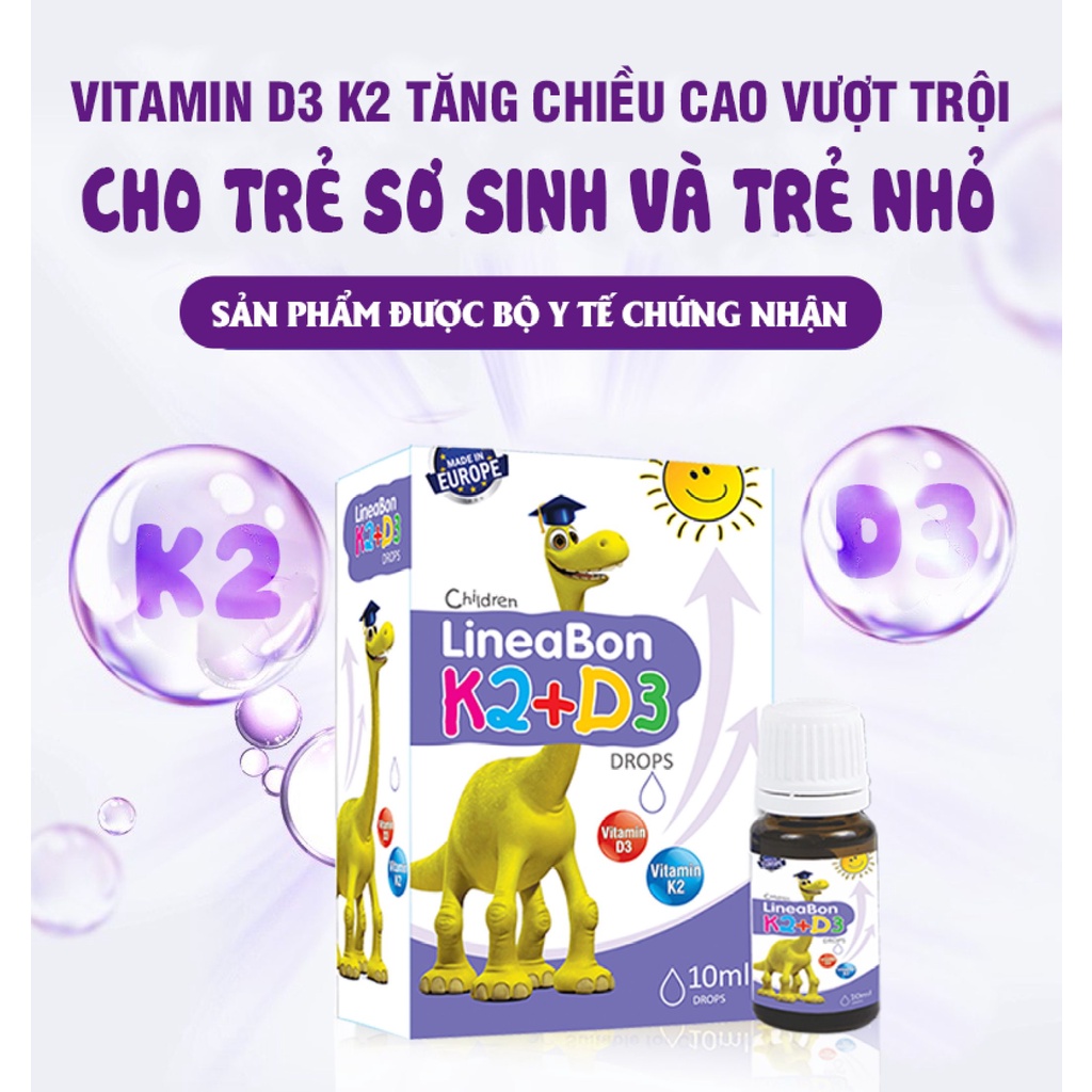 Vitamin D3 và K2 LineaBon chính hãng