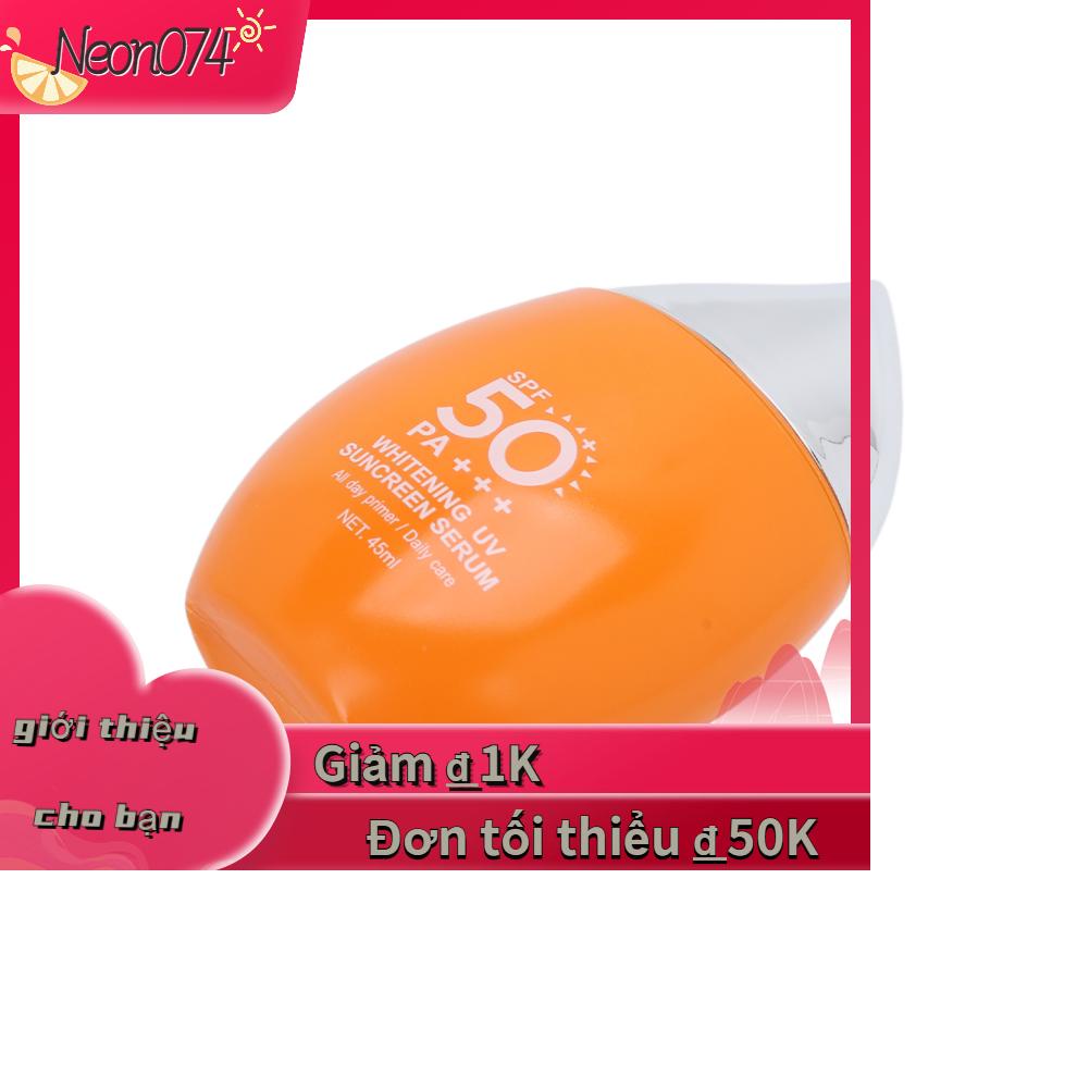 [Hàng mới về] Kem chống nắng chống tia UV tươi mới dưỡng ẩm da mặt SPF50+++ 45ml
