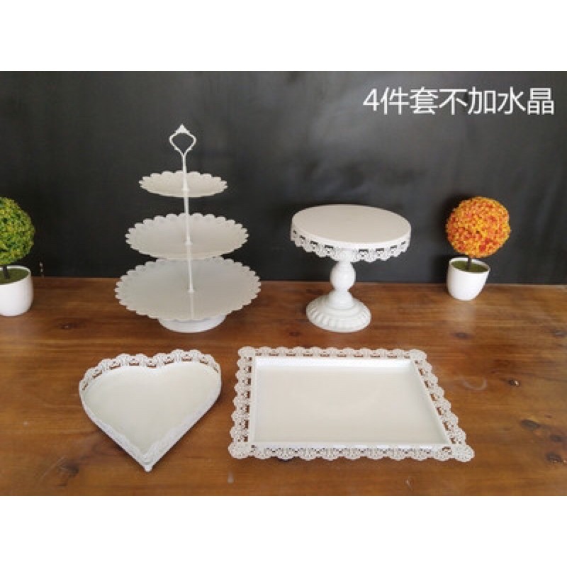 Khay bánh kẹo hoa quả món lẻ chữ nhật, Khay lồng chim trang trí sinh nhật