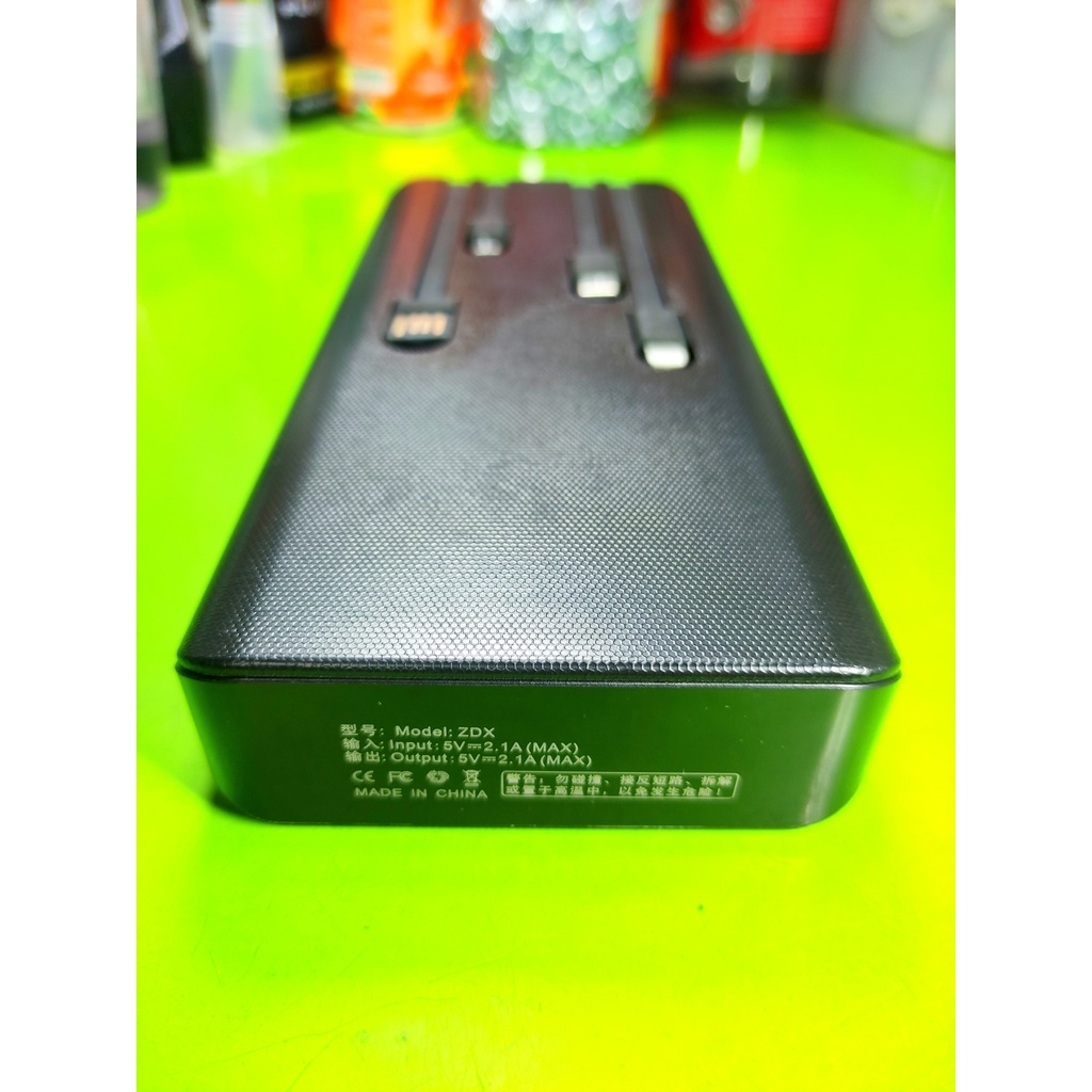 Box sạc dự phòng 7 cell 21700 hoặc 18650 tích hợp 4 dây sạc, cổng Type-C 2 đèn LED phiên bản mới