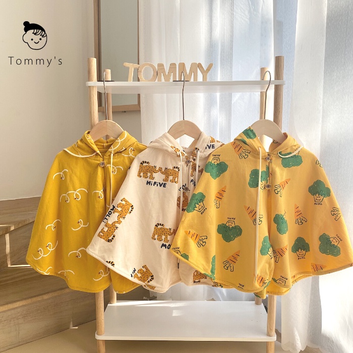 Áo choàng chống nắng tránh gió cho bé trai bé gái chất liệu thun da cá TOMMY HOUSE