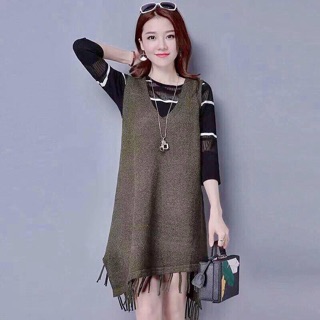 Sets 2 Mua Váy len tặng áo len đen
