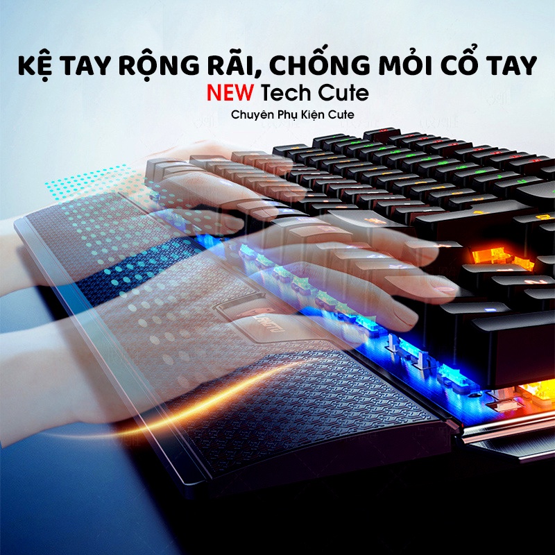 Bàn phím cơ, bàn phím máy tinh Gaming K100 Full LED | Siêu Phẩm Giá Mềm Cho Anh Em Game Thủ | Phiên Bản Mới Nhất