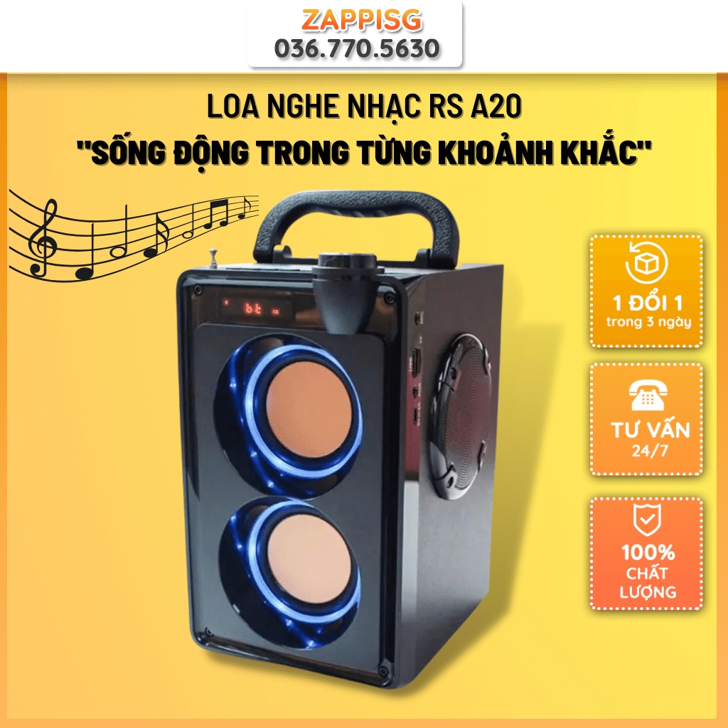 Loa Bluetooth RS A20 Haoyes, loa nghe nhạc,karaoke bluetooth thế hệ mới,âm thanh trầm,to,bass lớn, Bảo hành uy tín