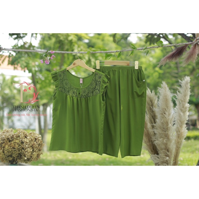 Đồ Bộ Tole mặc nhà Thành Duyên - Đô ren trụ 3 nút tay búp 2200CTL | BigBuy360 - bigbuy360.vn