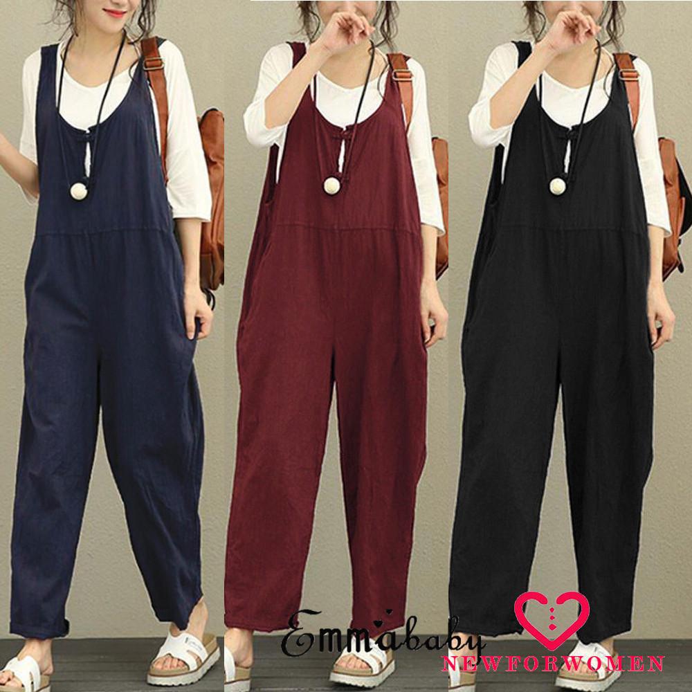 Quần Yếm Dài Liền Thân Thời Trang Nữ