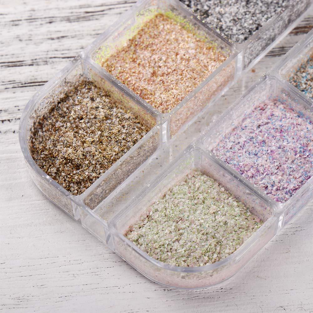 Needway Bột Kim Tuyến Dệt Kim Trang Trí Móng Tay Mùa Đông Kiểu Dệt Nhiều Màu Sắc Hỗn