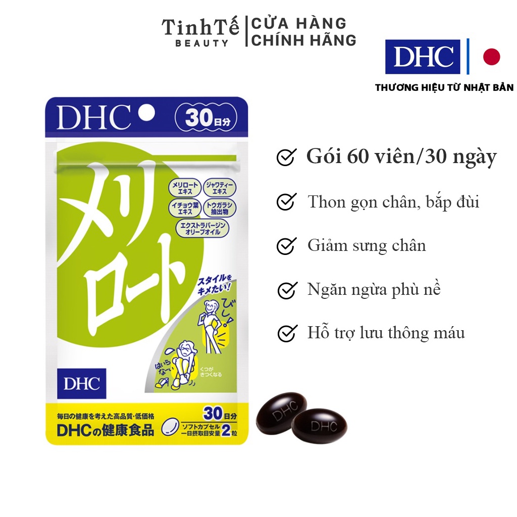 Viên uống DHC Melilot hỗ trợ giảm mỡ đùi 30 ngày