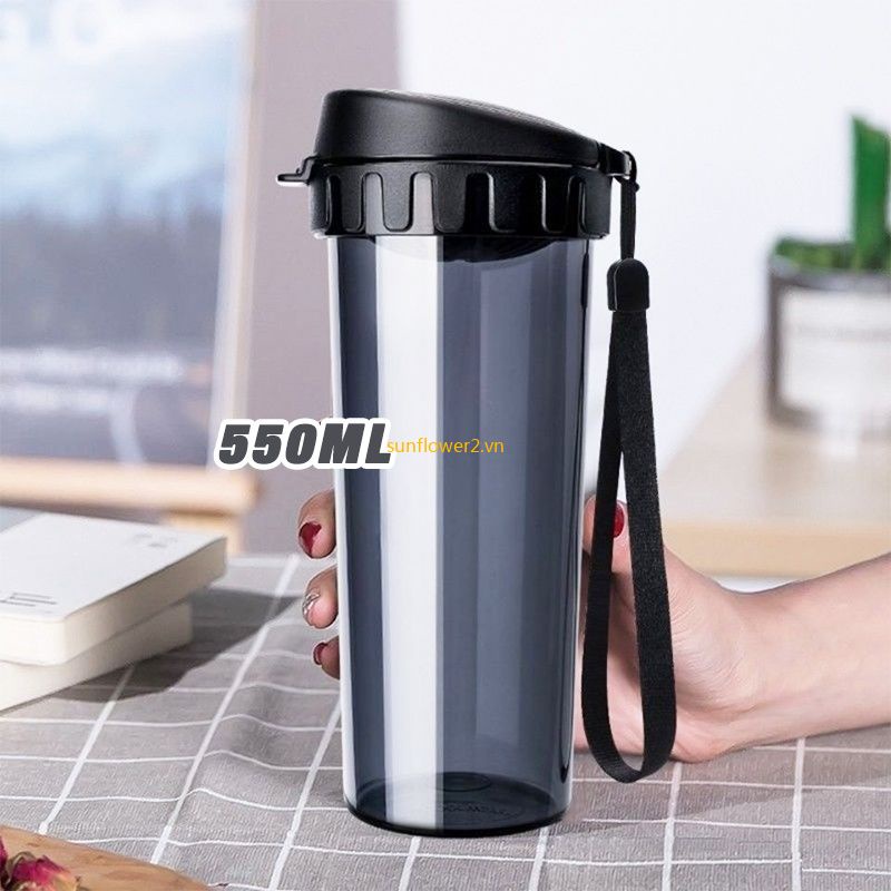 Đơn giản cốc nước bằng nhựa công suất lớn sinh viên của người đàn ông và phụ nữ của thể thao xách tay MÙA THU-kháng Hàn Quốc phiên bản của C mặt trời