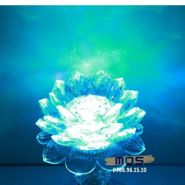 Đèn sen nhựa để bàn trang trí thờ cúng Mos Shop