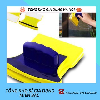 Lau kính nam châm 2 mặt vàng vệ sinh cửa kính bể cá  88118
