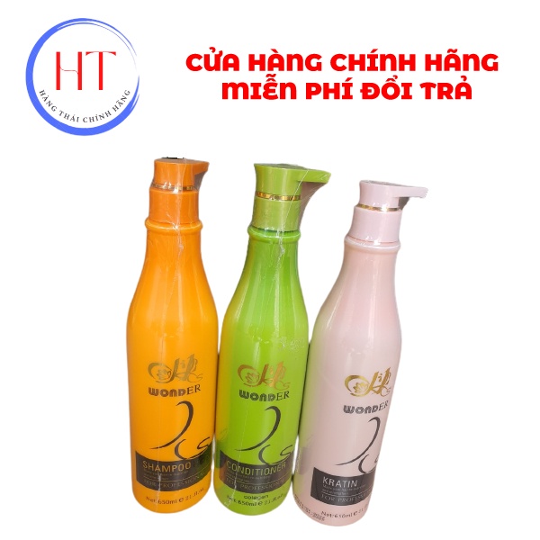 Bộ dầu gội xả ủ siêu phục hồi Wonder 650ml dùng trong salon tóc