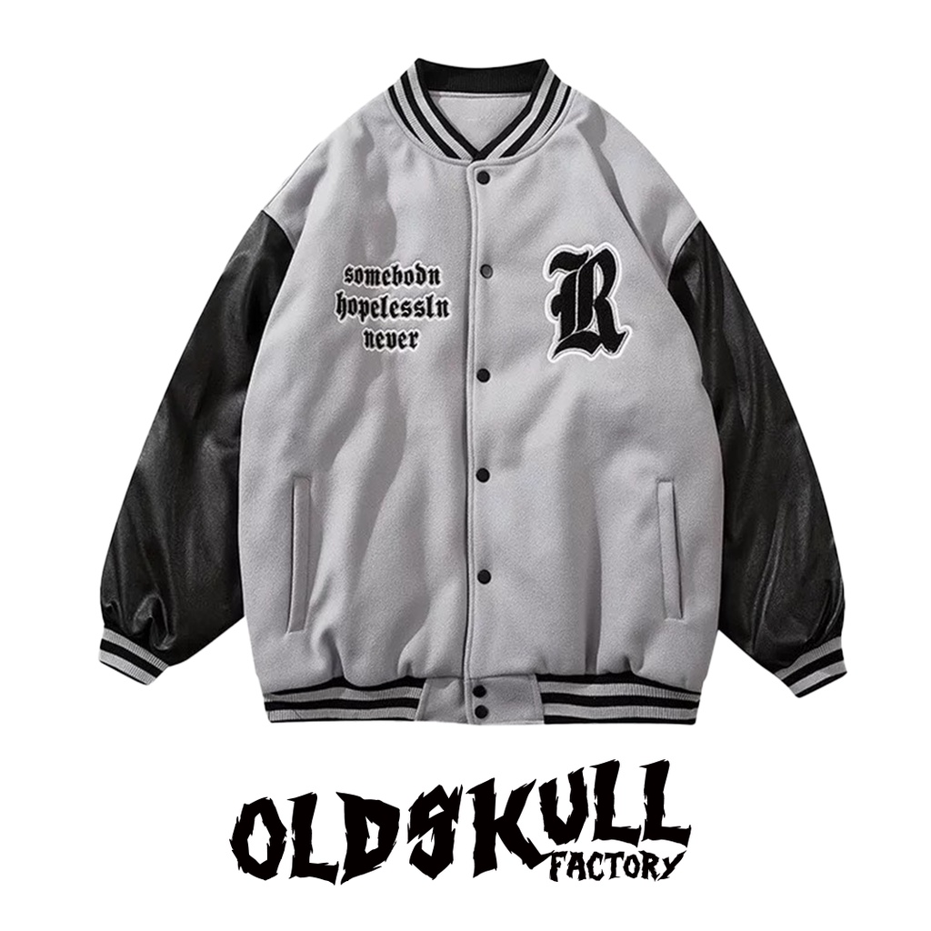 Áo Bomber varsity, unisex logo INK ARMY tay da-OSF
