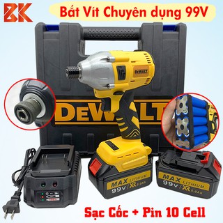 [GIẢM 30K SHIP] Máy chuyên bắt vít DEWALT 99V, Máy Khoan, Bắn Vít dùng Pin Dewalt, 100% Lõi Đồng - Pin 10 cell
