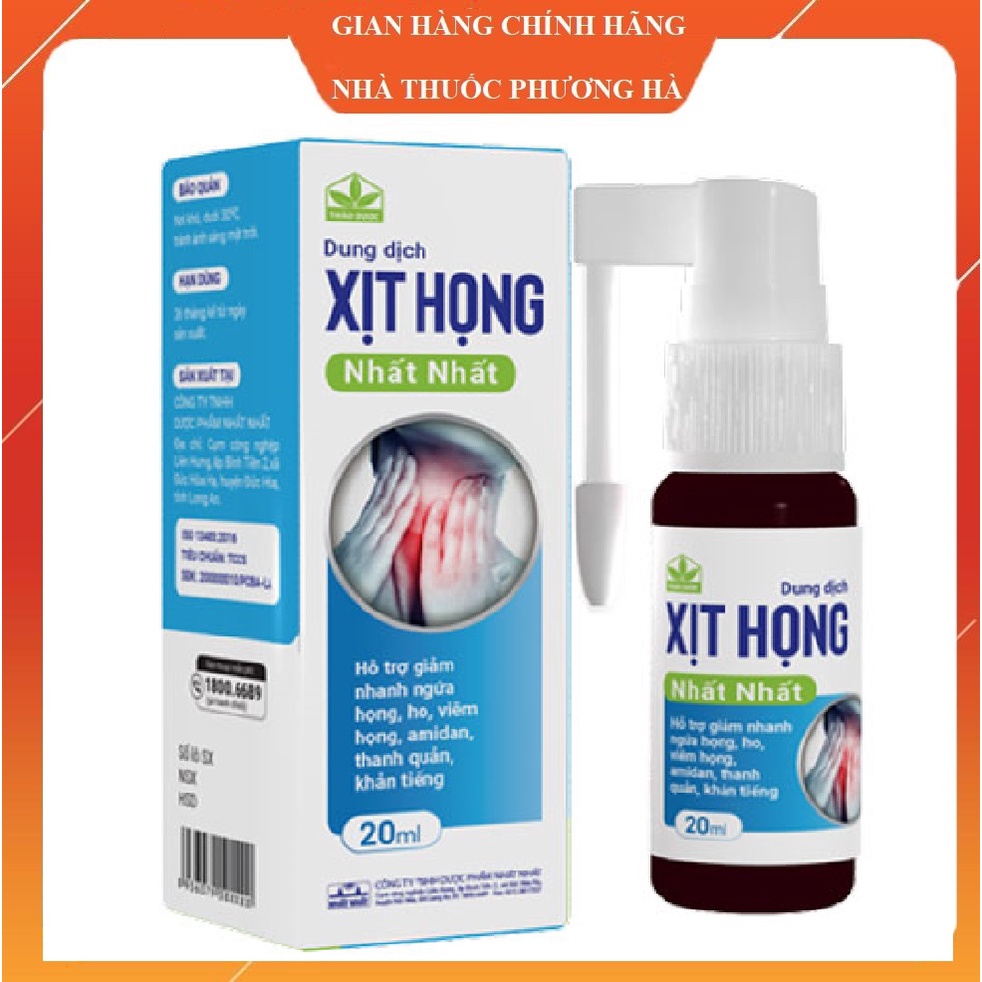 Xịt Họng Nhất Nhất .Giúp giảm ho, giám ngứa rát họng (Hàng chính hãng)