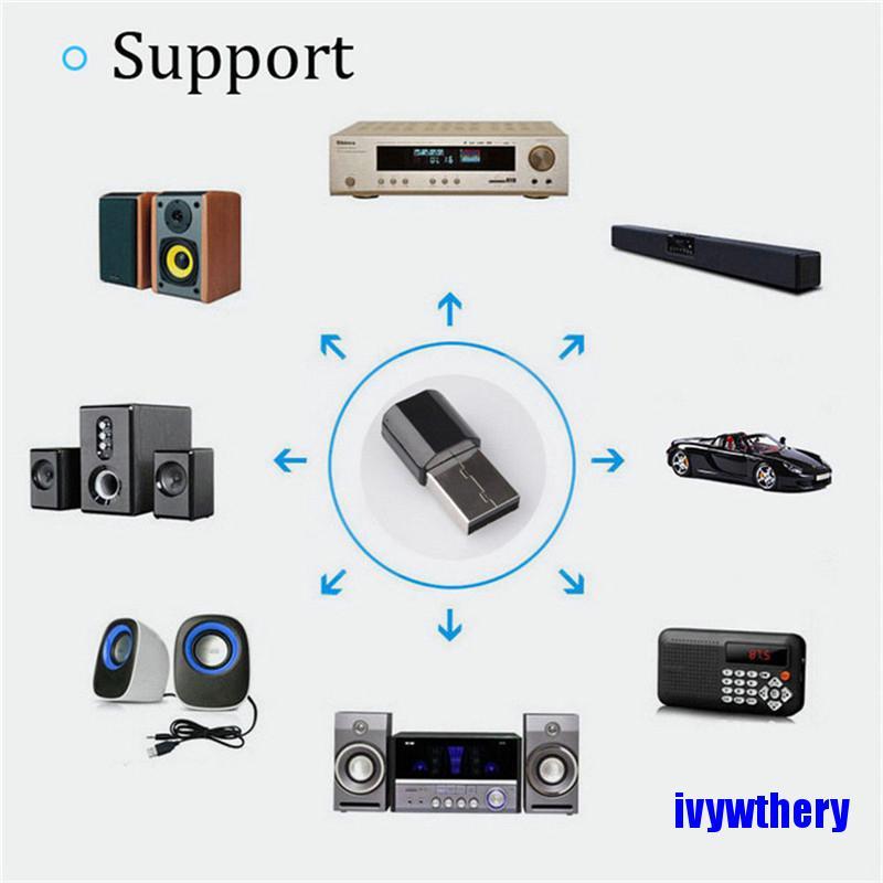[COD]Mini USB Wireless Bluetooth 3.5mm AUX Audio Stereo Music Car Receiver Adapter