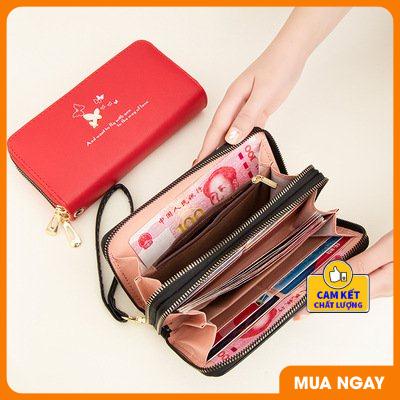 Bóp ví dài cầm tay 2 ngăn khóa thời trang cao cấp kiểu dáng sang trọng thanh lịch đựng tiền,đựng thẻ,điện thoại ST924