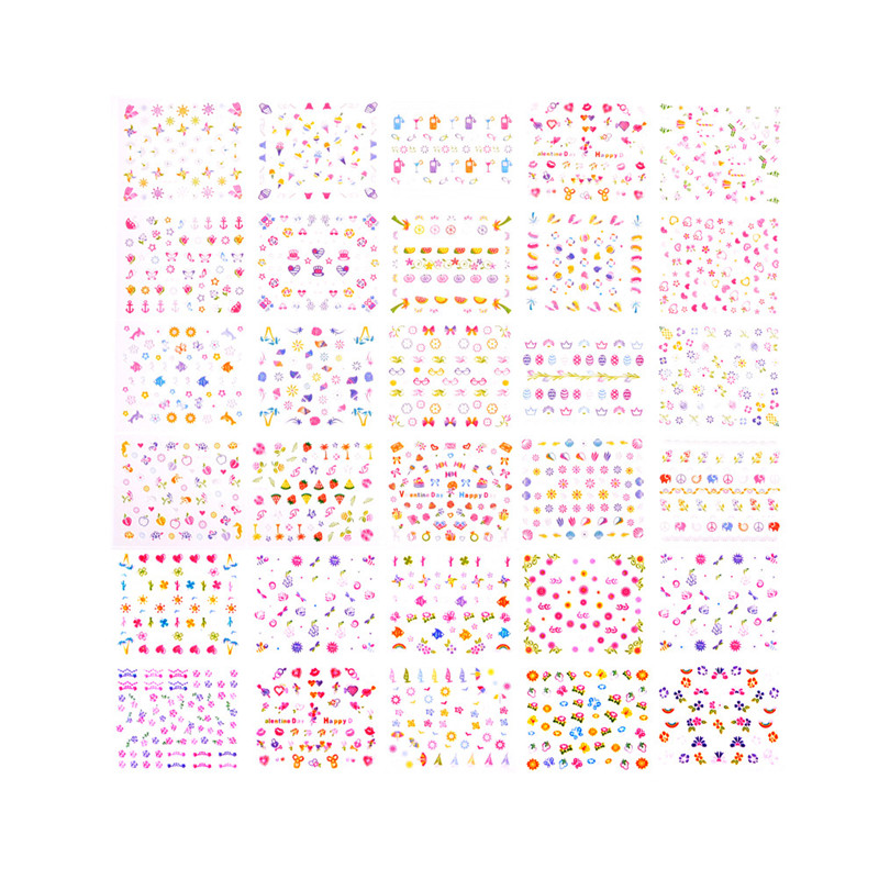 Bộ 5 Miếng Dán Trang Trí Móng Tay Độc Đáo