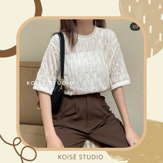 [ HÀNG THIẾT KẾ - KOISÉ STUDIO ] ÁO THUN HOẠ TIẾT LƯỢN SÓNG TRENDY