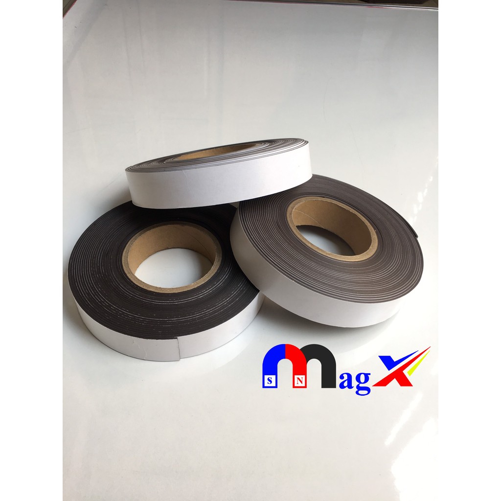 Cuộn Nam Châm Dẻo Dài 10m x 2.5cm x 1.5mm - Có Phủ Lớp Băng Keo