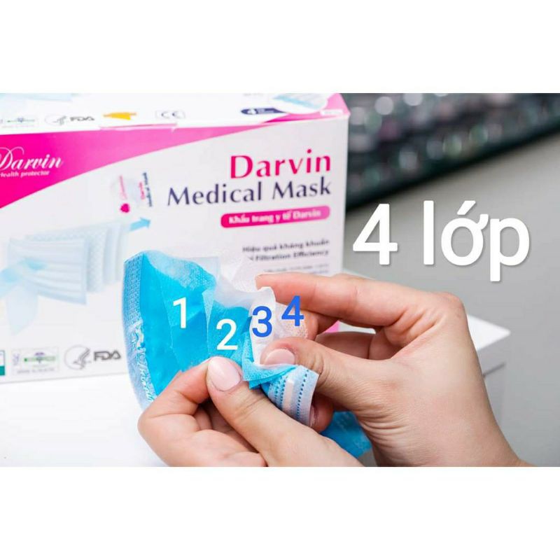 khẩu trang 4 lớp Darvin chính hãng. | BigBuy360 - bigbuy360.vn