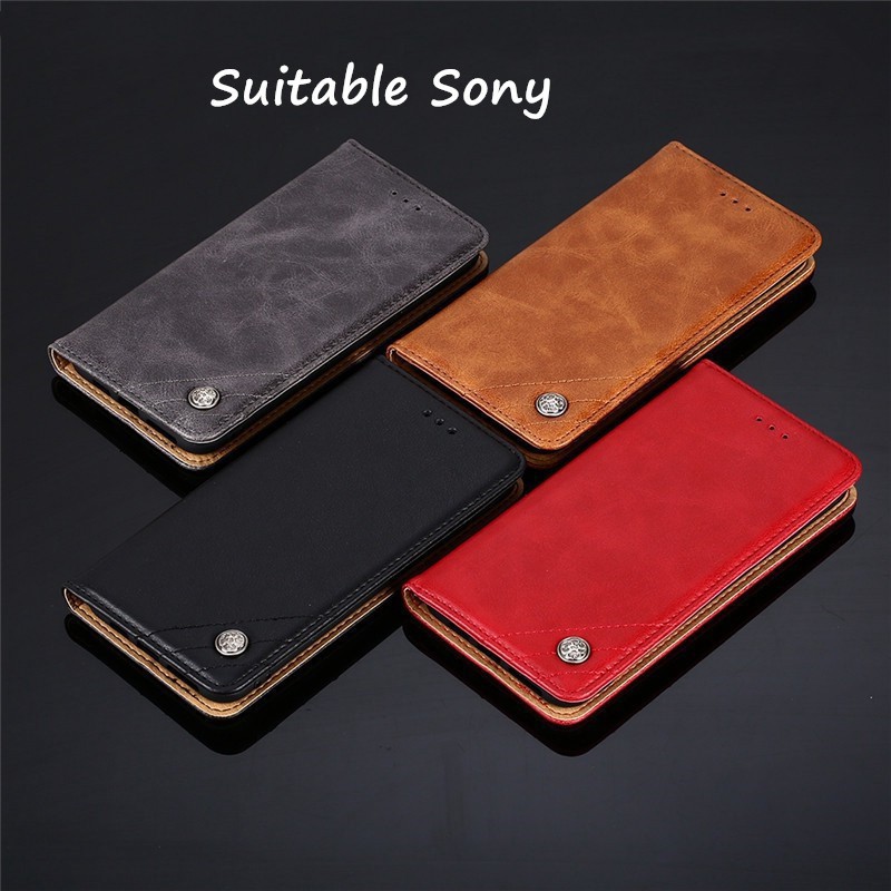 Sony Xperia L4 Phone Case Sony L1 L2 L3 L4 Z4 Z5 Plus / Sony 10 1 II 20 5 XZ5 Luxury Flip Retro Wallet Leather Protective Cover