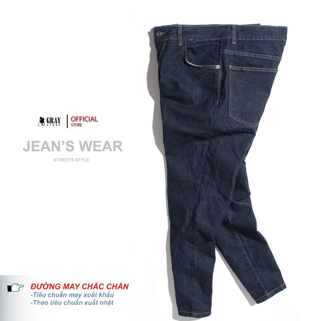 Quần Jean Nam GrayHomme Màu Xanh, Phom Ôm, Trẻ Trung, Thanh Lịch, Co Giãn Tốt BJ001 | BigBuy360 - bigbuy360.vn