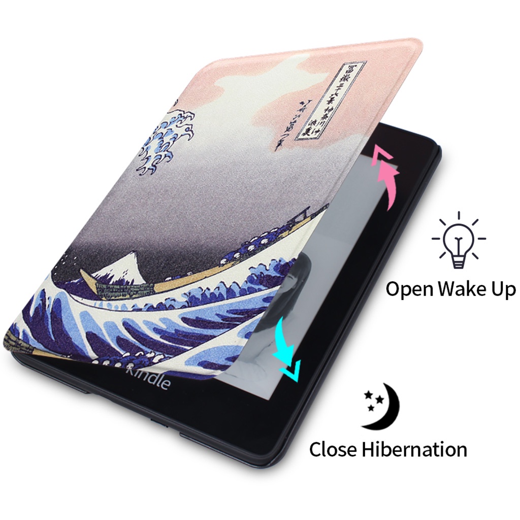 Ốp Điện Thoại Da PU Họa Tiết Hoạt Hình Cho Kindle Paperwhite 2 3 4 Basic 10th Generation 6inch 2018 2019 11th 6.8"