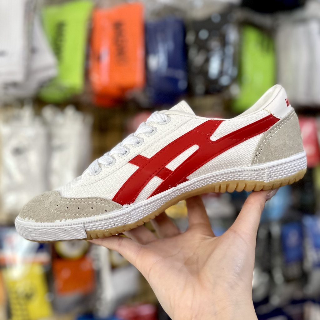 Giày Bata Chính Hãng Warrior Siêu Phủi Trắng Viền Đỏ - giày đá banh 2EVSHOP