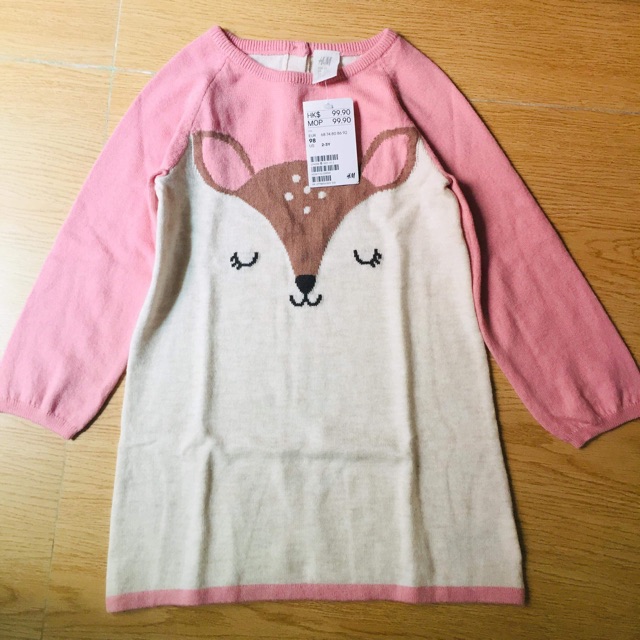 Váy len cáo HM auth 2-3y newtag