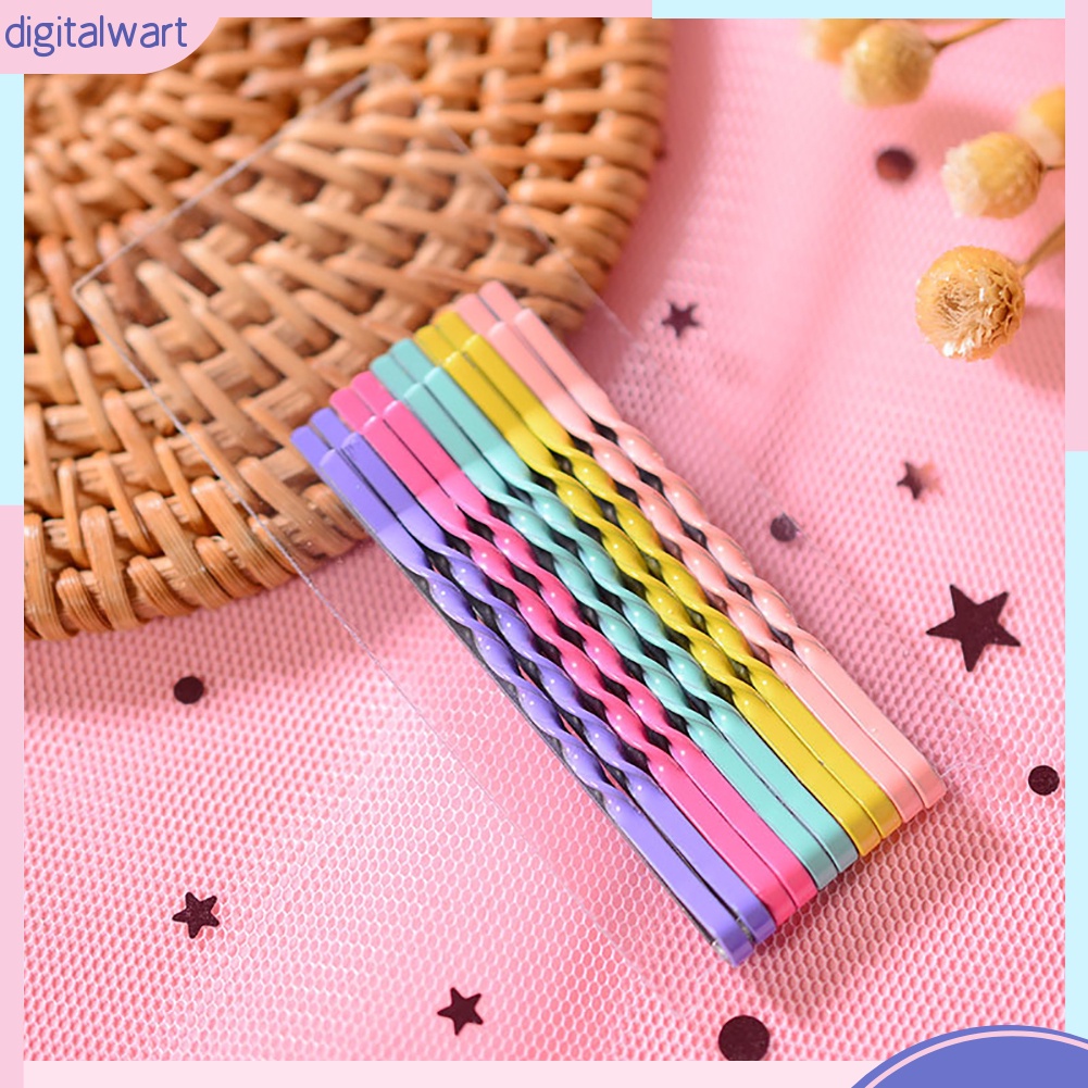 Set 10 Kẹp Tóc Kim Loại Màu Sắc Cầu Vồng Xinh Xắn Cho Bé Gái