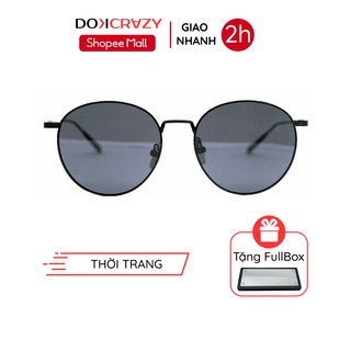 Kính mát gọng tròn thời trang nam nữ STEADY DOKCRAZY mắt râm phân cực dáng phi công kim loại siêu nhẹ chống UV400
