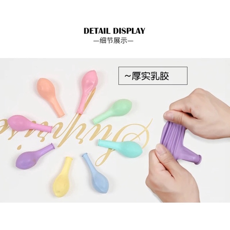 Set 20 Bóng Cao Su 10 inch Nhiều Màu Sắc