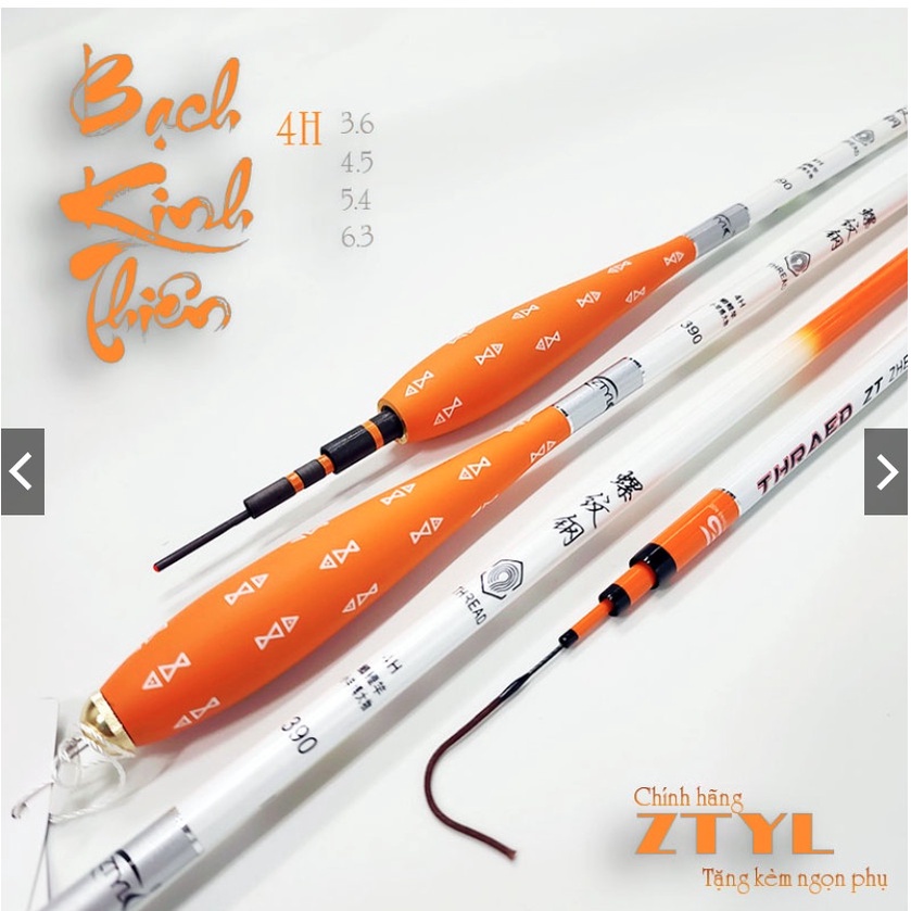 cần câu tay Bạch Kinh thiên 4H bản cam  chính hãng 2m7  3m6, 3m9, 4m5. 5m4