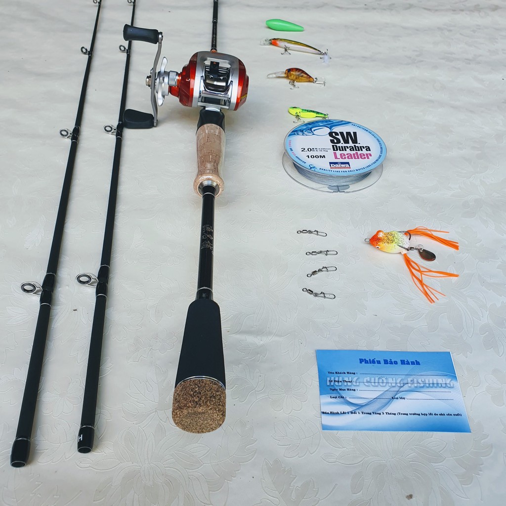 Bộ Cần Câu Lure Máy Ngang EAGLE SUPER  Siêu Khỏe Bộ Cần Lure Ngang_ Đu Câu Lure