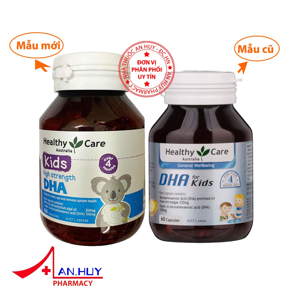 [CHÍNH HÃNG ÚC] Viên uống bổ sung DHA cho trẻ Healthy Care Kids High DHA 60 viên | Thế Giới Skin Care