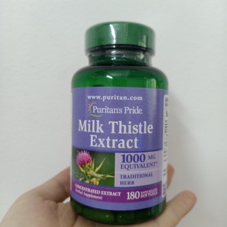 Viên uống Milk Thistle 1000mg Puritan’s Pride – Bổ Gan, Giải Độc Gan – 180 viên
