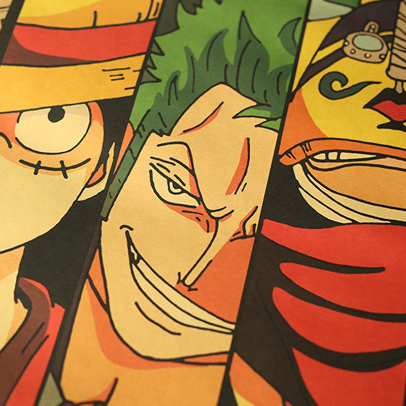 Áp Phích In Hình Nhân Vật Phim One Piece 100x55cm