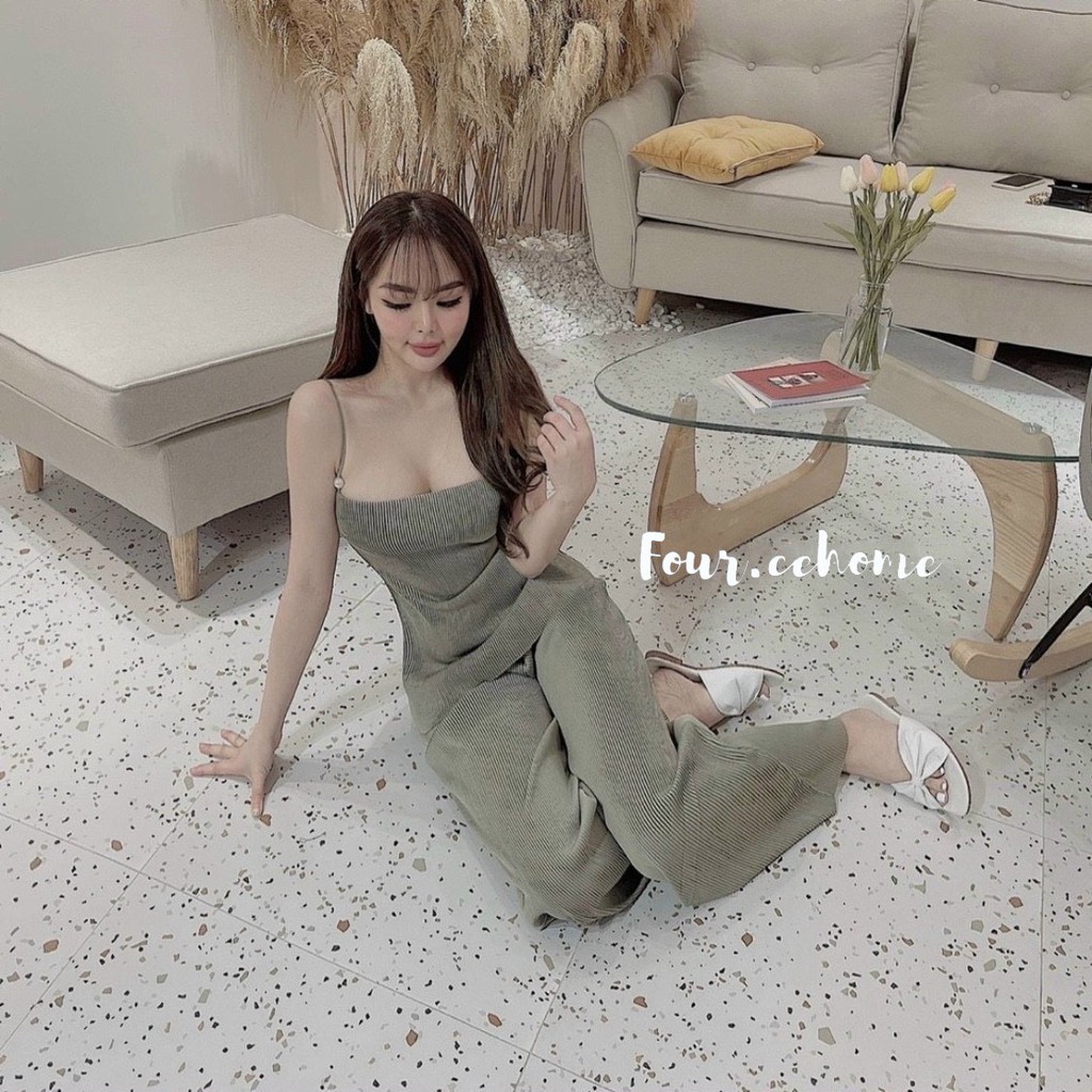 Set dập li đính ngọc + quần suông dài