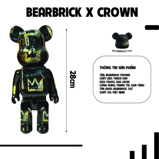 Bearbrick x Crown 400% cao 28cm (NEW)