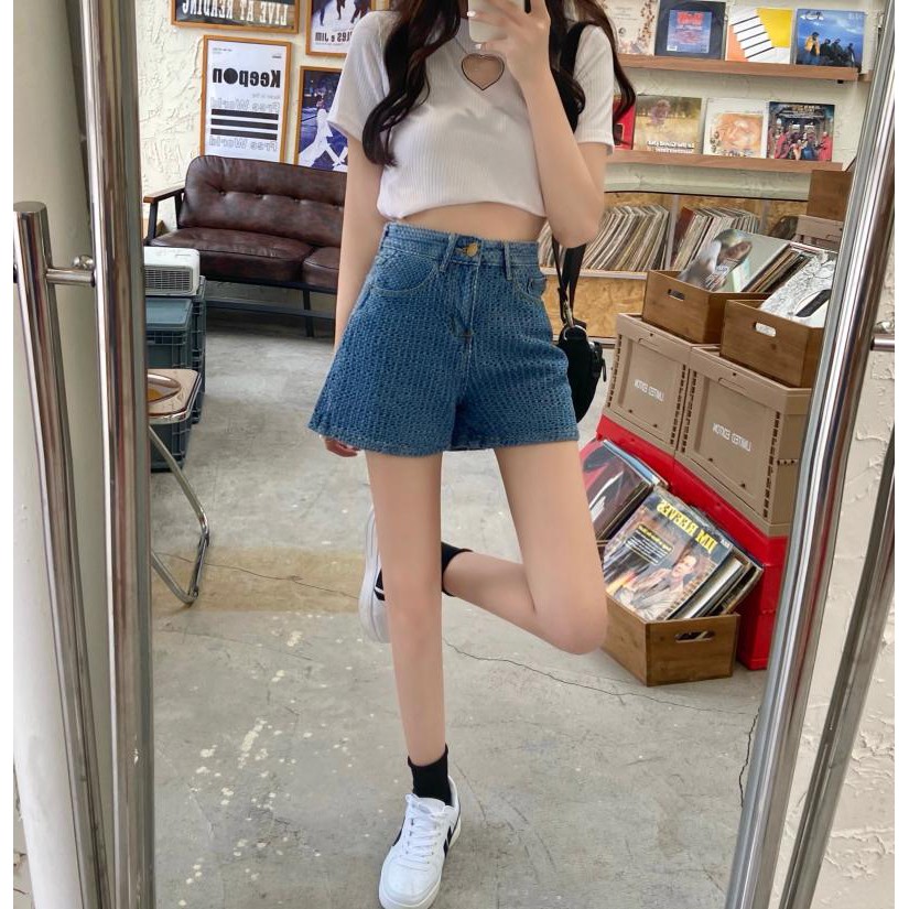 Xiaozhainv Quần Short Denim Kiểu Dáng Hợp Thời Trang Cho Nữ | BigBuy360 - bigbuy360.vn
