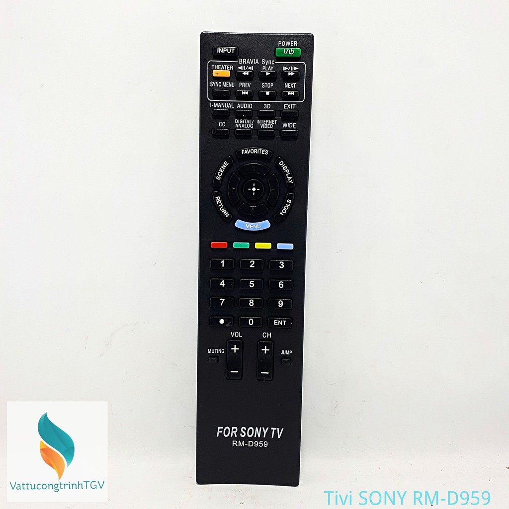 Điều khiển thay thế cho Tivi SONY RM-D959( loại dài)